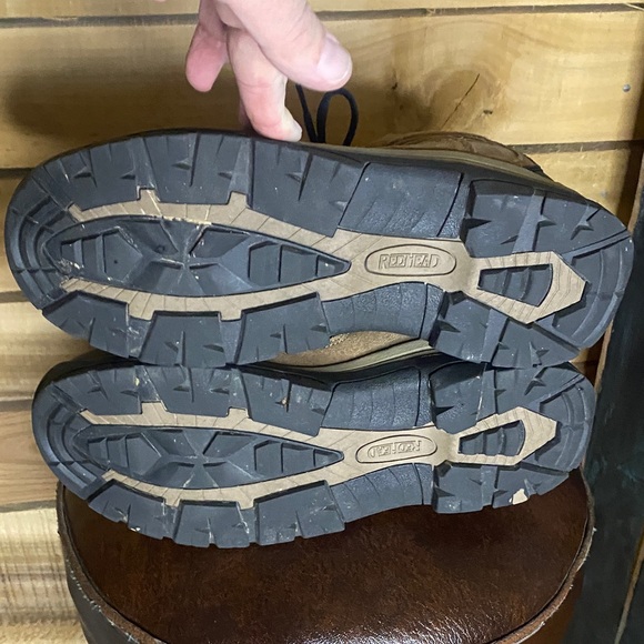 Redhead McKinley brown suede Men's Hiking Boots black trim size 9 - Picture 7 of 9